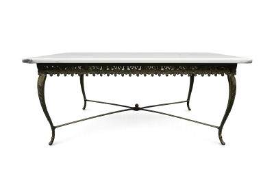 Mesa de mármol con base de metal - miniatura 1