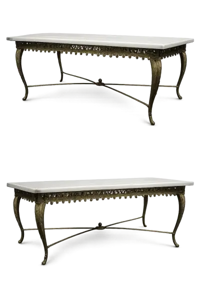 Mesa de mármol con base de metal - miniatura 2