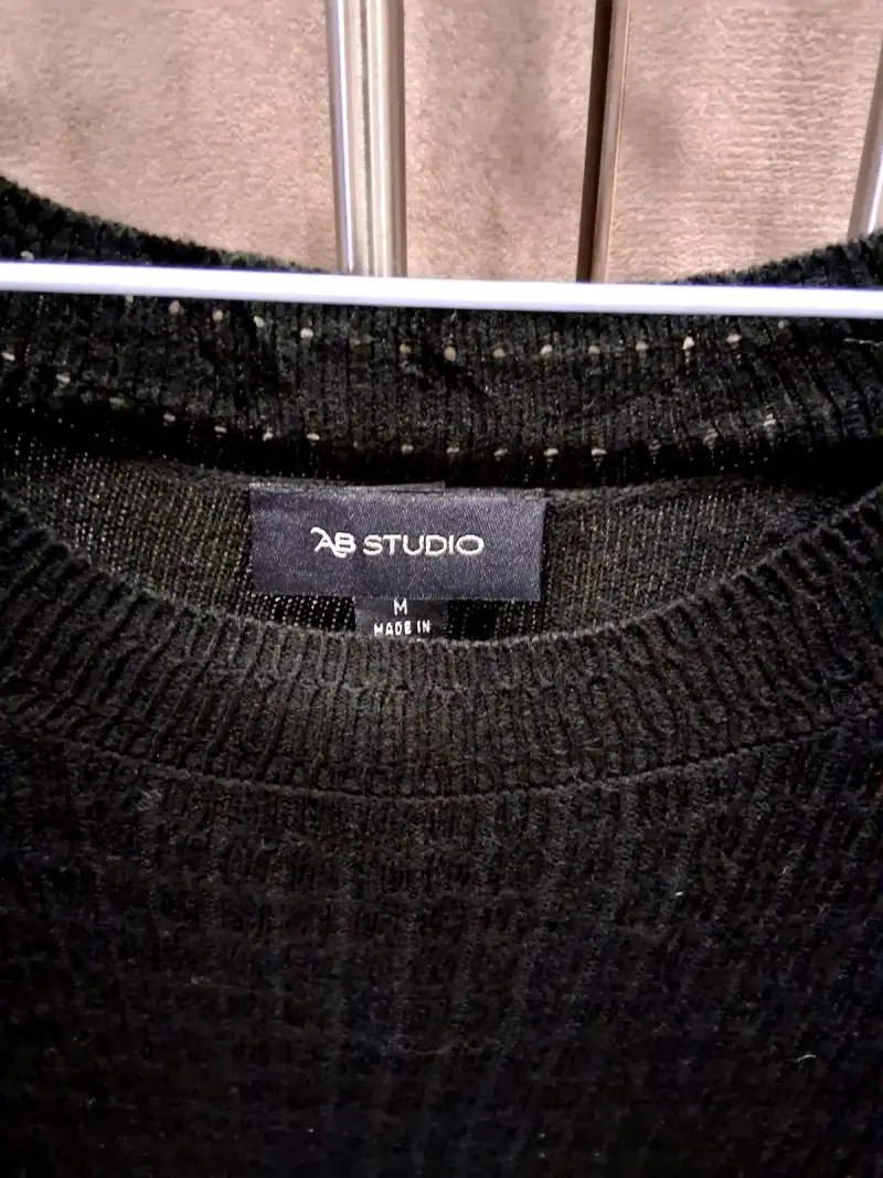 Vestido negro de punto talla M - 3