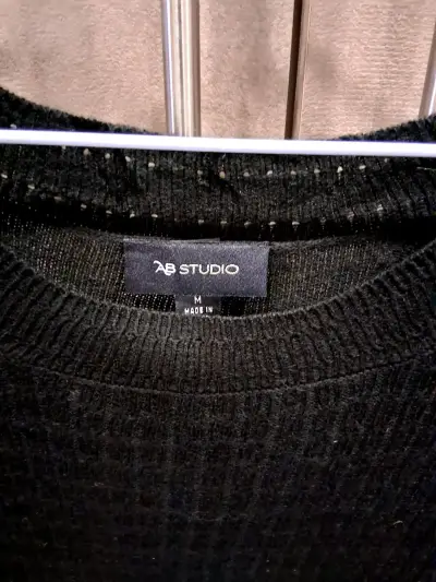 Vestido negro de punto talla M - miniatura 3