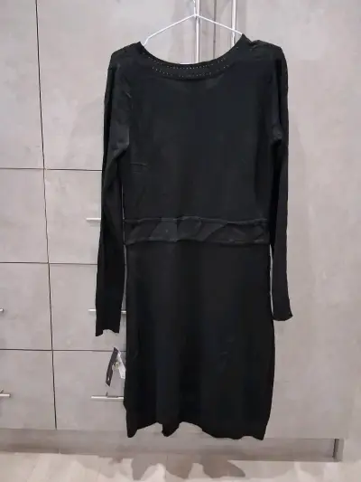 Vestido negro de punto talla M - miniatura 4