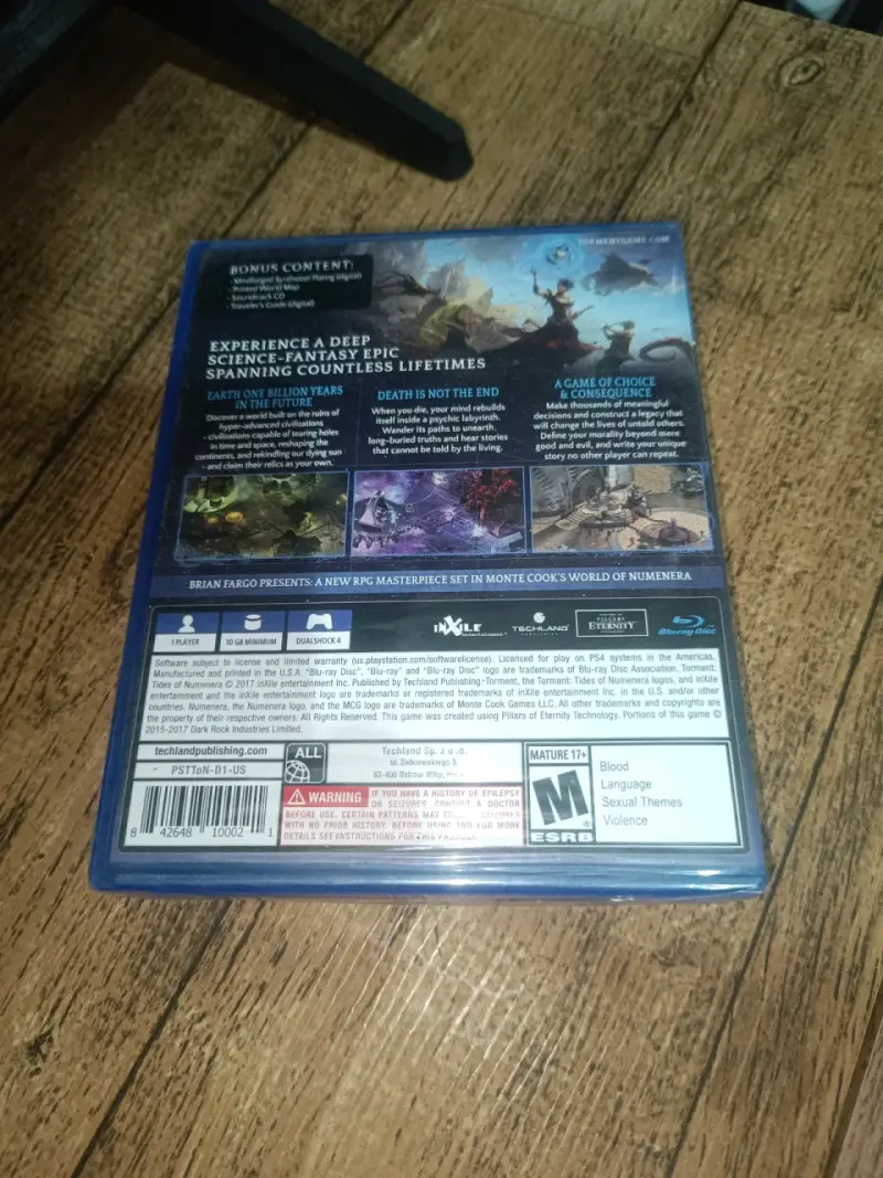 Torment Tides of Numenera PS4 Nuevo sellado - 2