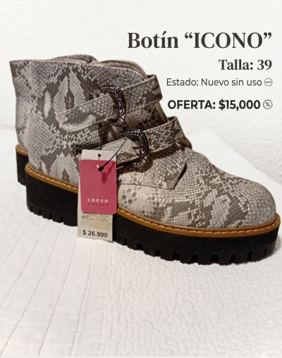 Botines reptil talla 39 nuevos - miniatura 1