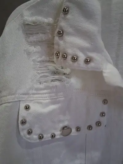 Chaqueta blanca jeans talla M - miniatura 2
