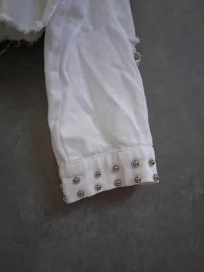 Chaqueta blanca jeans talla M - miniatura 3