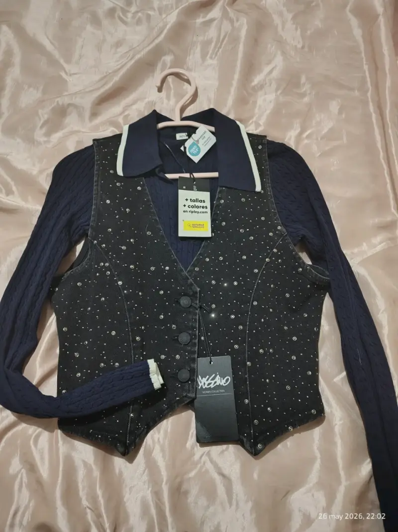 Chaleco de mujer con brillo - 1