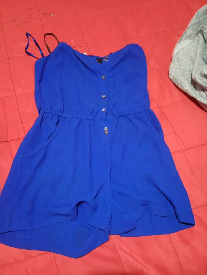 Enterito azul  poleras tengo un vestido y bufanda - 1