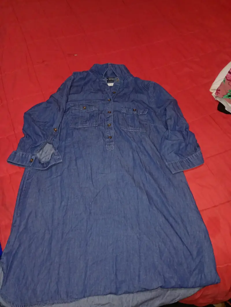 Enterito azul  poleras tengo un vestido y bufanda - 2