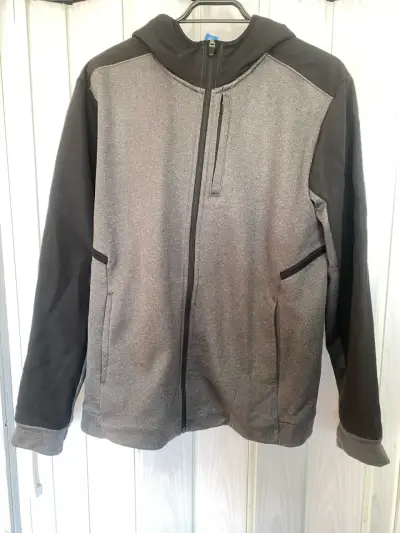 Chaqueta deportiva gris con capucha - miniatura 1