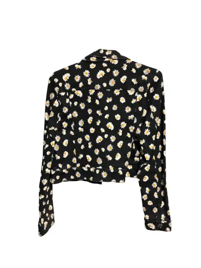 Chaqueta negra con margaritas - miniatura 2