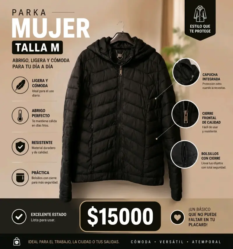 Parka mujer iO talla M - 1