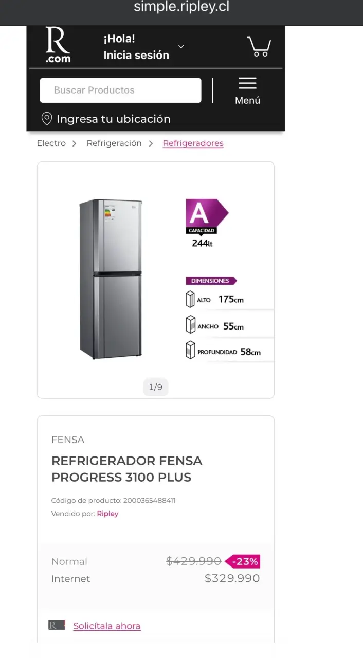 Refrigerador Fensa Progress 3100 Plus - 1
