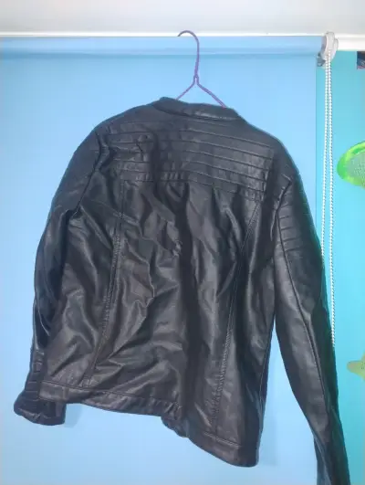 Chaqueta de cuero negra Rolly Go - miniatura 2