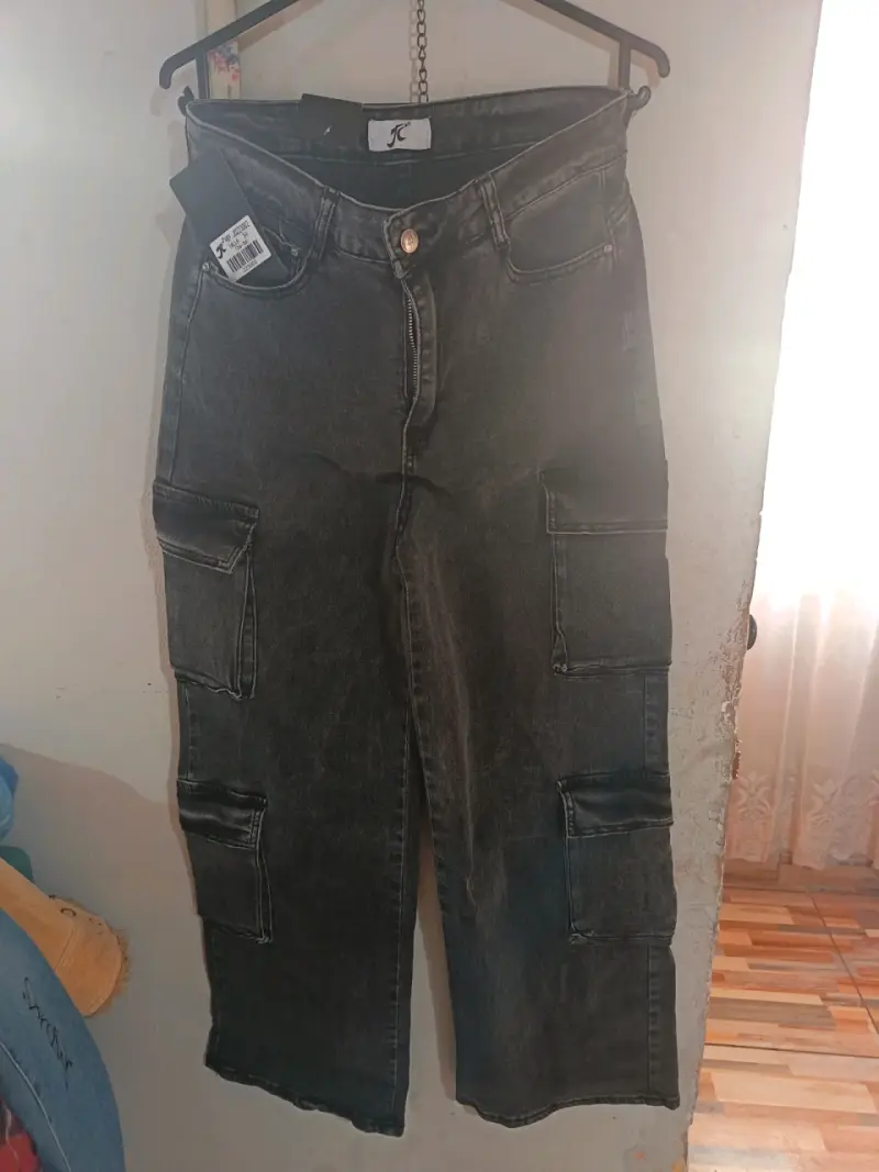 Jeans cargo azul - 2