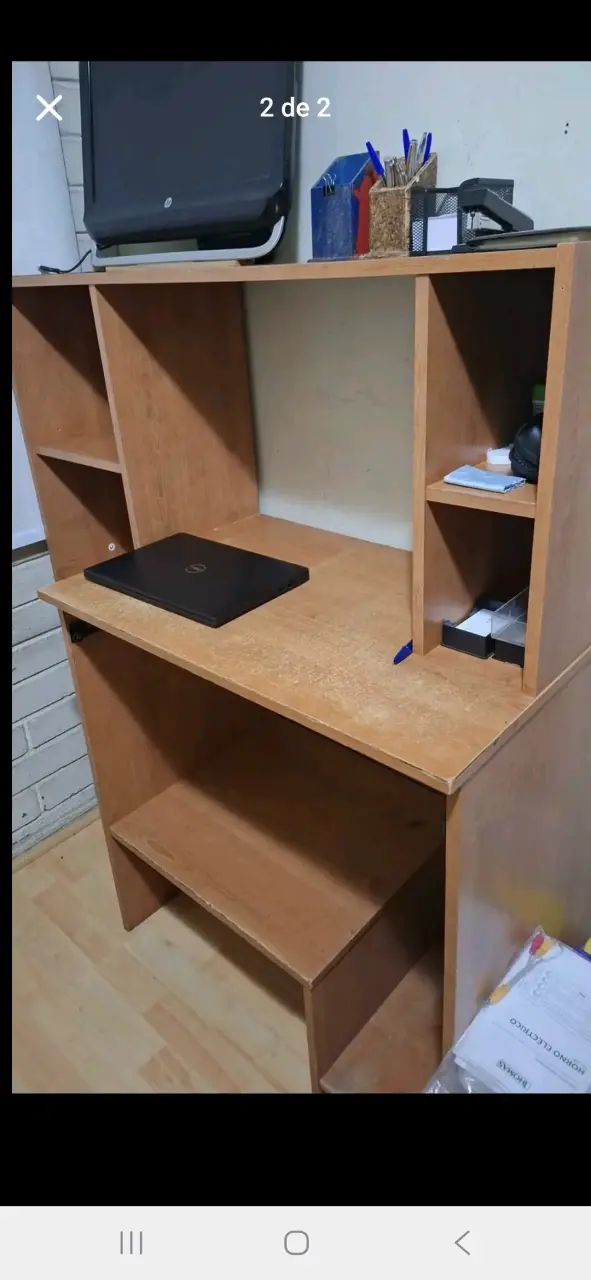 Estantería escritorio madera - 2