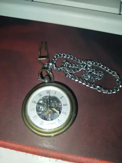 Reloj de bolsillo vintage bronce - miniatura 1