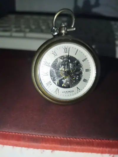 Reloj de bolsillo vintage bronce - miniatura 3