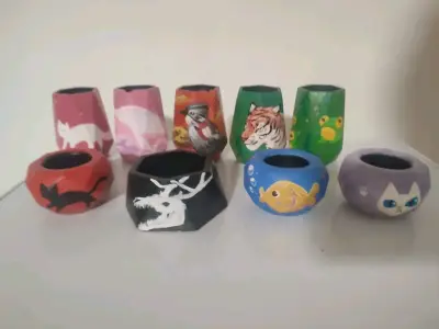 Maceteros para suculenta pintados a mano. - miniatura 6