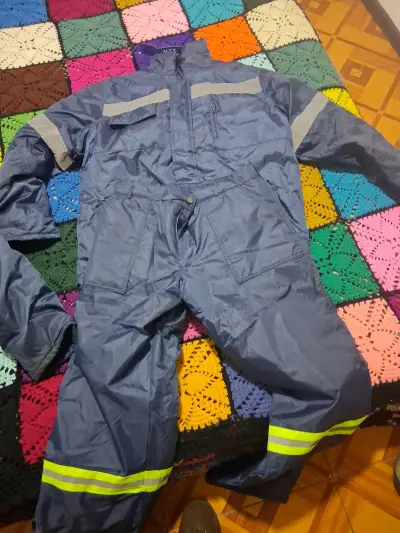 Overall de trabajo azul con reflectantes - miniatura 1
