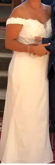Vestido de novia off-shoulder - miniatura 1