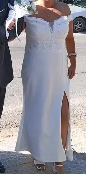 Vestido de novia off-shoulder - 2