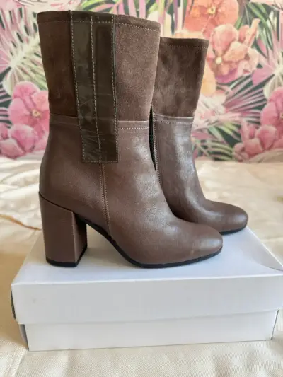 Botines marrones de cuero Alaniz - miniatura 1