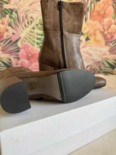 Botines marrones de cuero Alaniz - miniatura 2