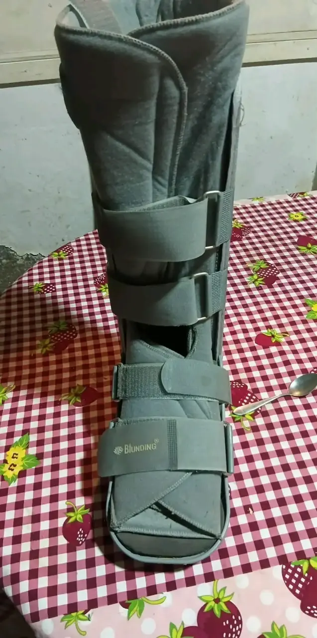 Bota inmovilizadora larga gris adulto - 3