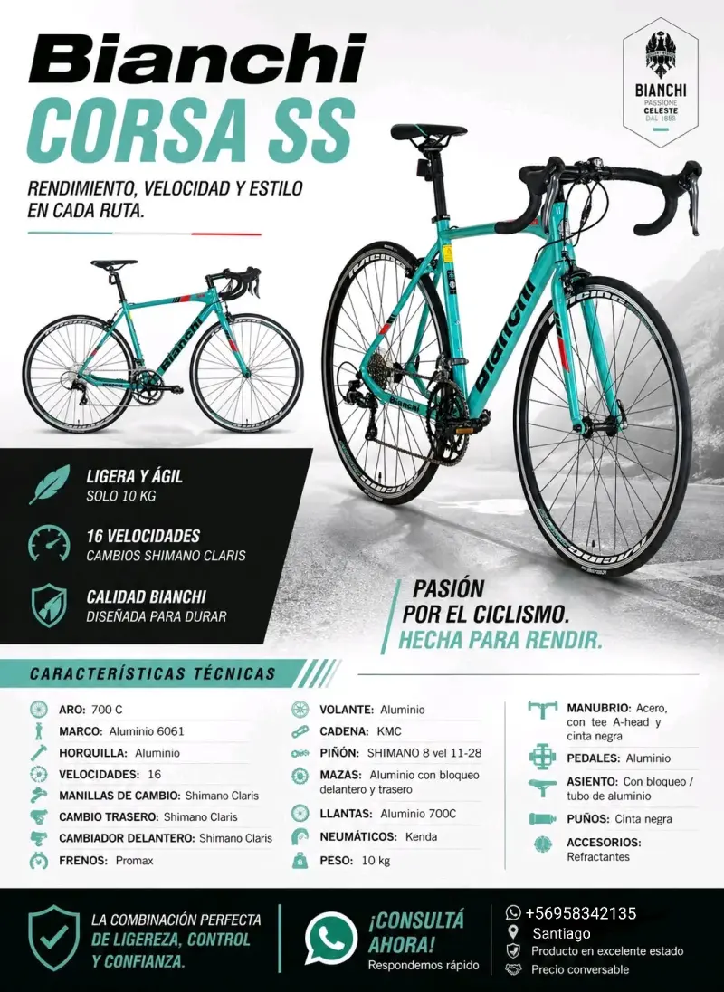 Bicicleta Bianchi Corsa SS 2026 - 3