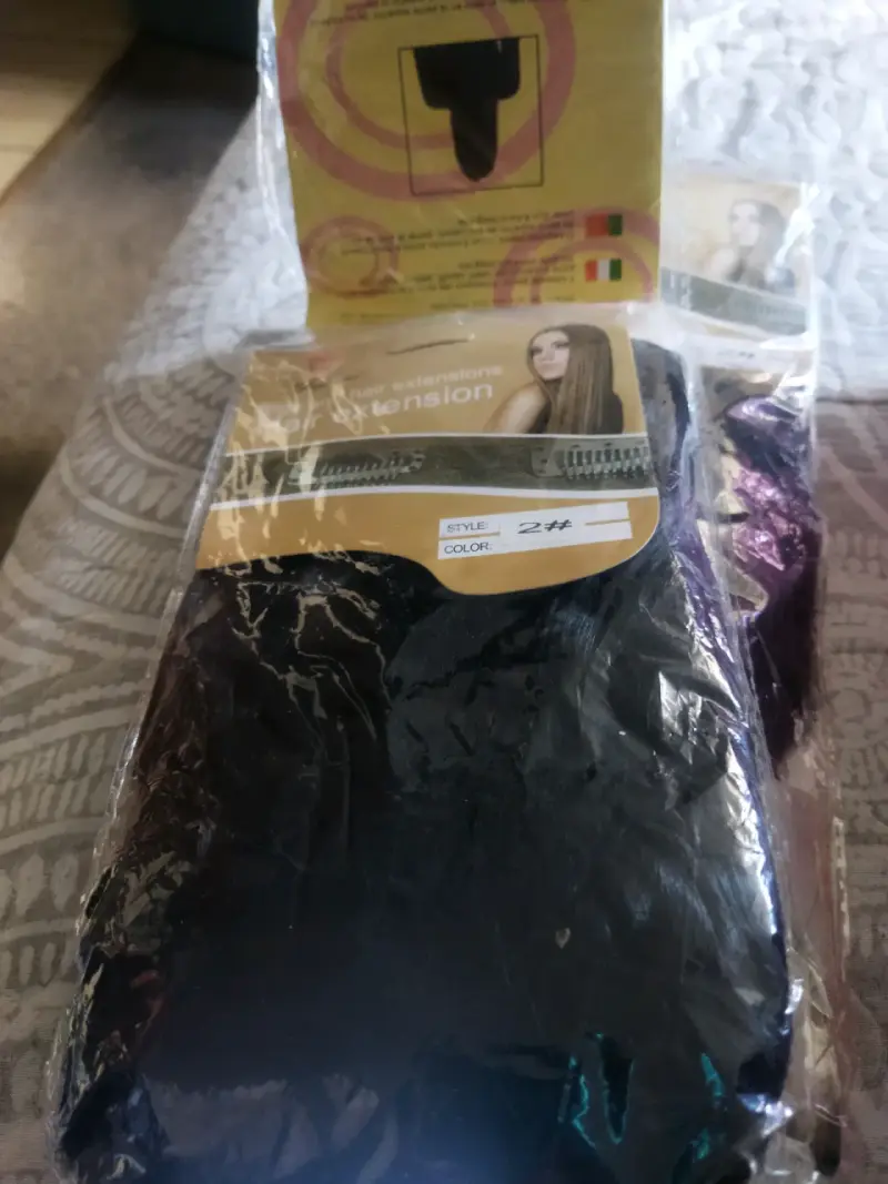 Extensiones de cabello negro
