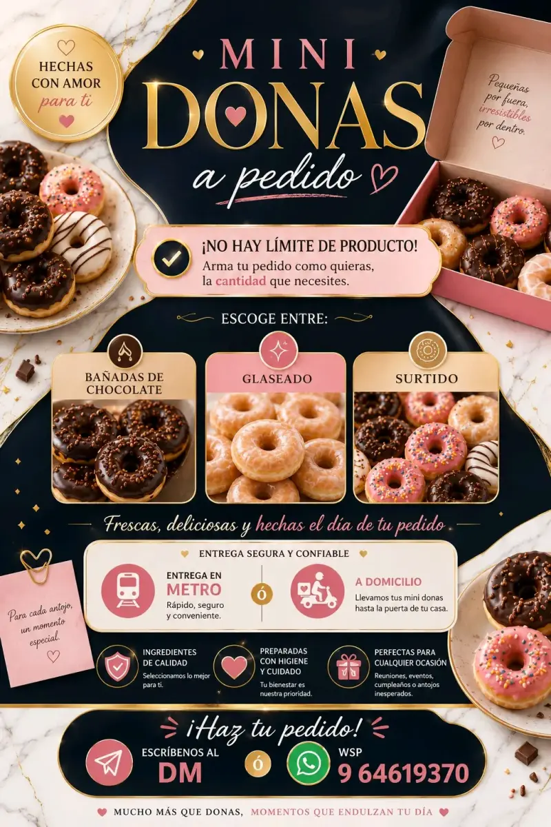 Mini donas a pedido