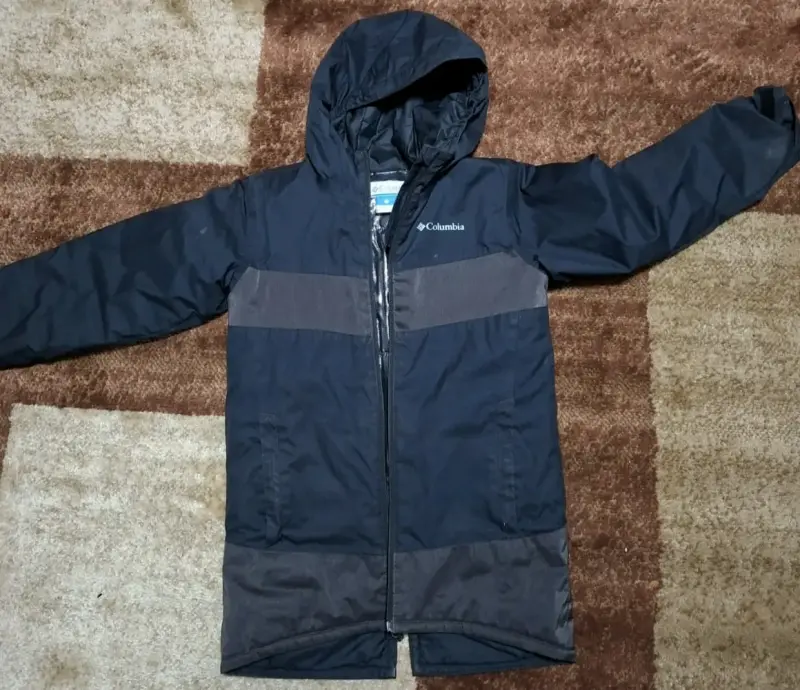 Parka azul Columbia con capucha - 1