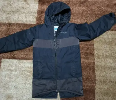 Parka azul Columbia con capucha - miniatura 1