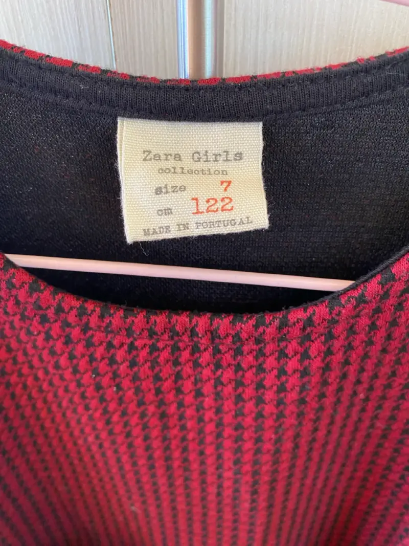 Vestido infantil rojo con lazo - 3
