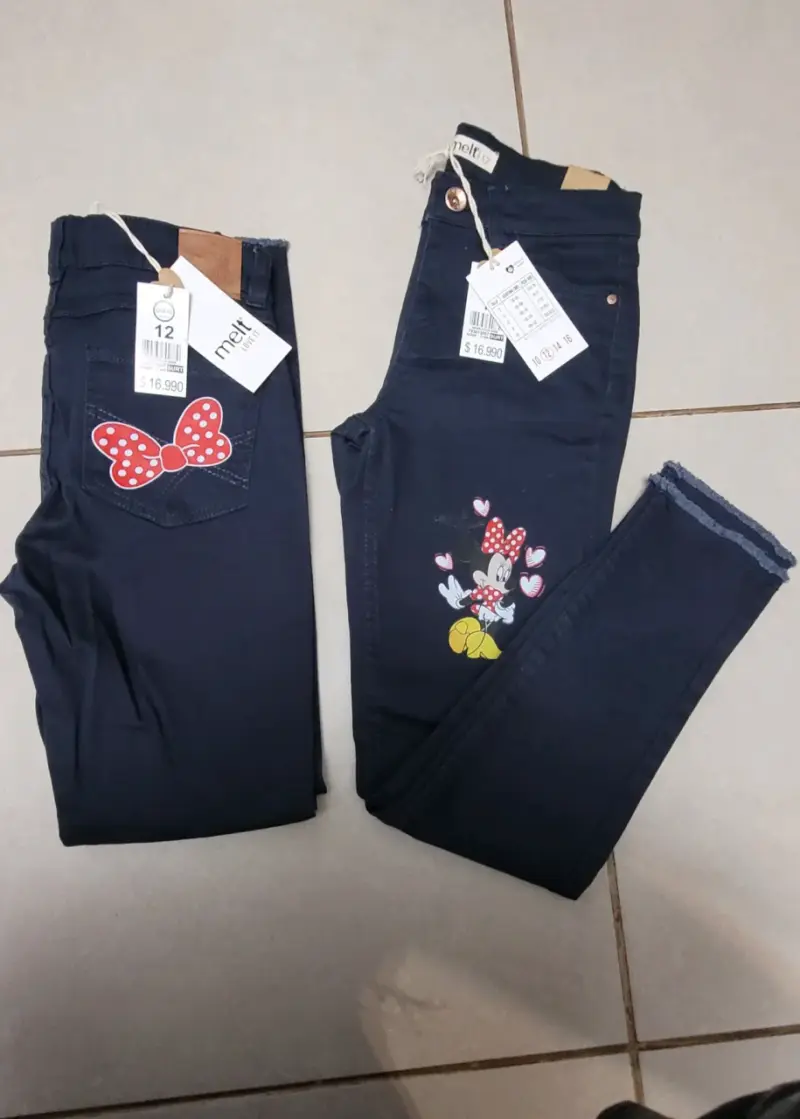 Jeans negros con diseño Minnie talla 12 /14 y 16 - 3