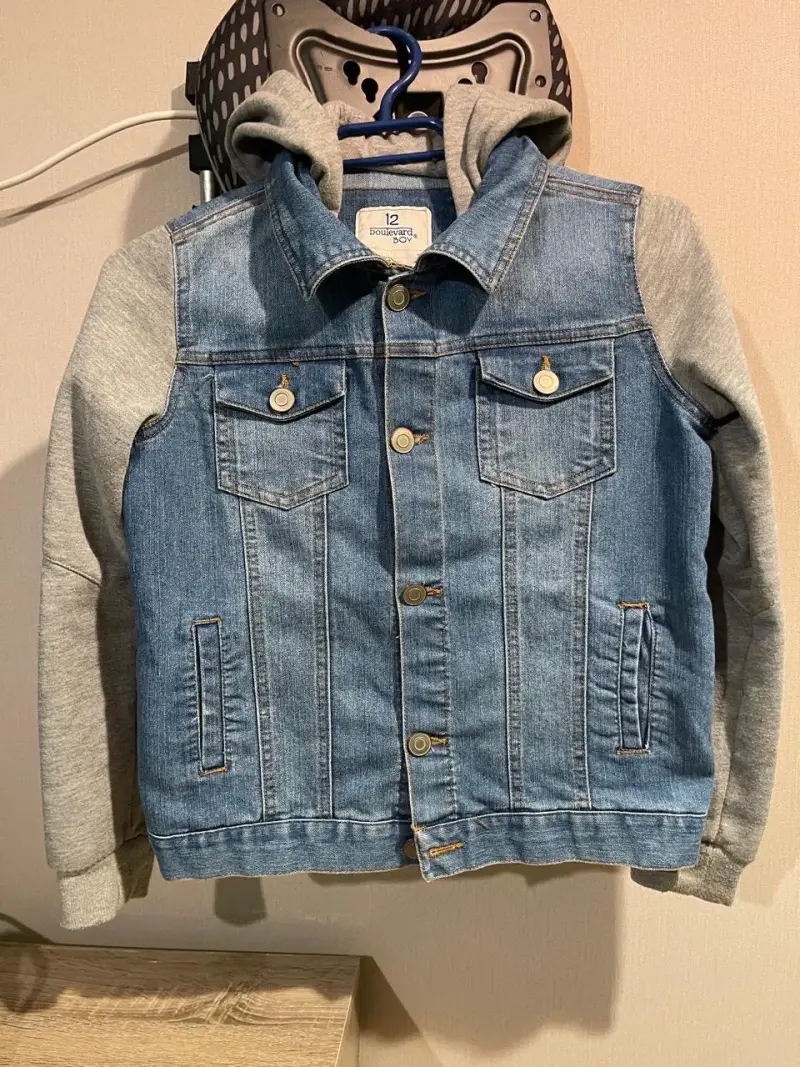 Chaqueta mixta denim y algodón - 1
