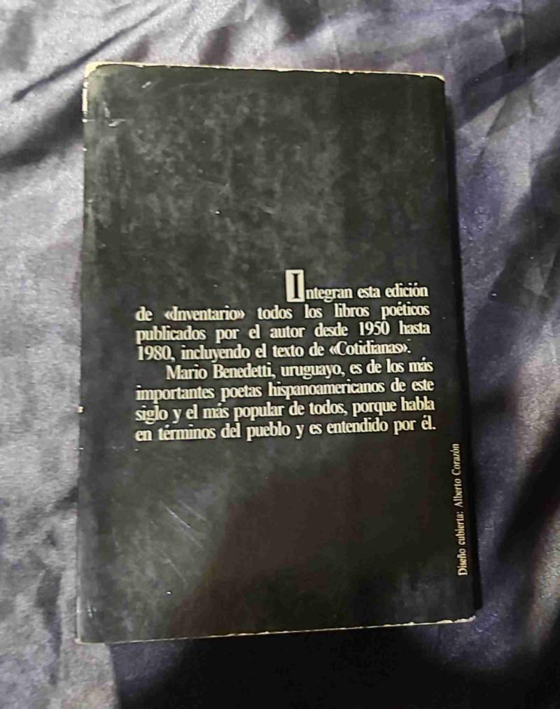 Libro Mario Benedetti Inventario - 2