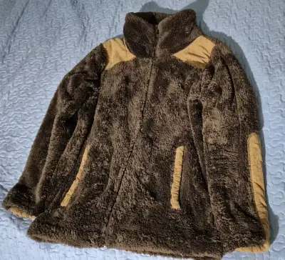 Chaqueta borrego café y beige - miniatura 2