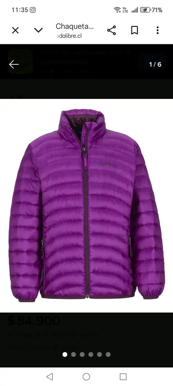 Chaqueta acolchada morada - 1