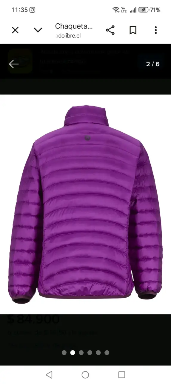 Chaqueta acolchada morada - 2