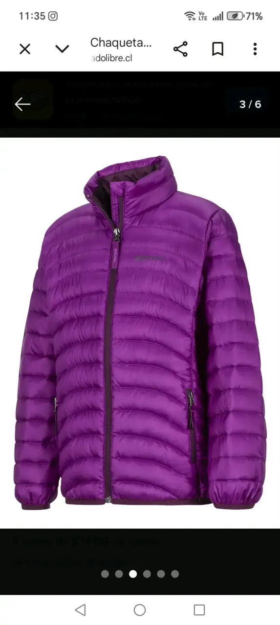 Chaqueta acolchada morada - 3