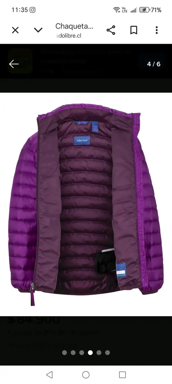 Chaqueta acolchada morada - 5