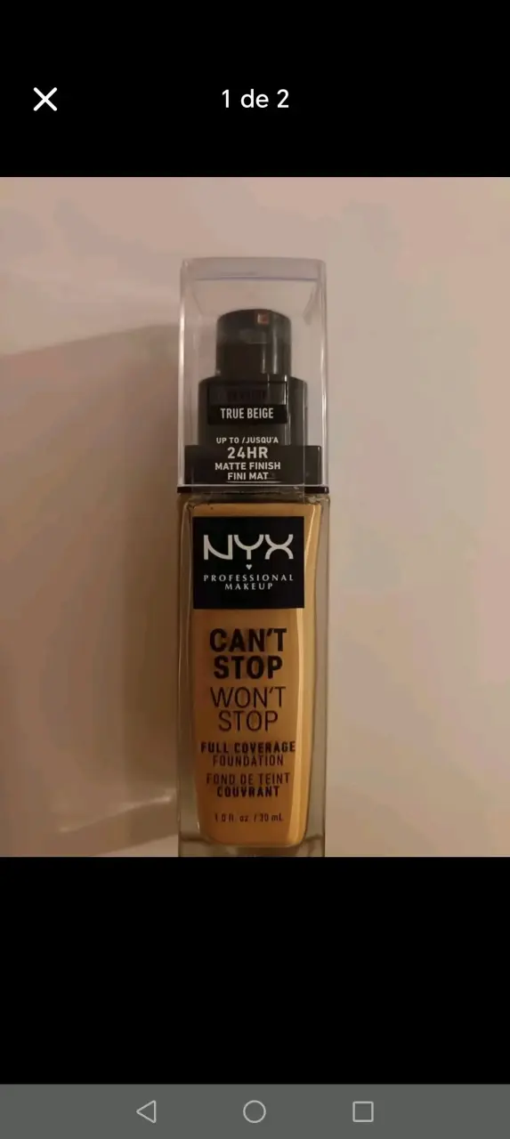 Base maquillaje NYX True Beige - 1