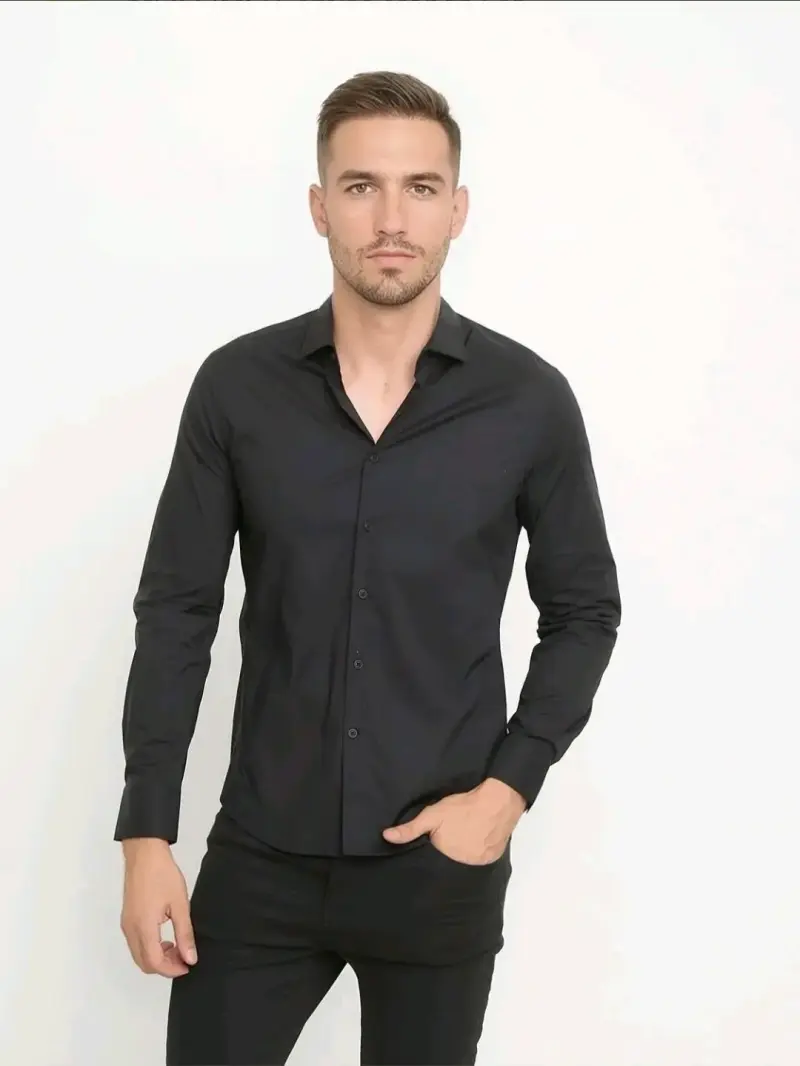 Camisa negra de hombre mossimo - 1