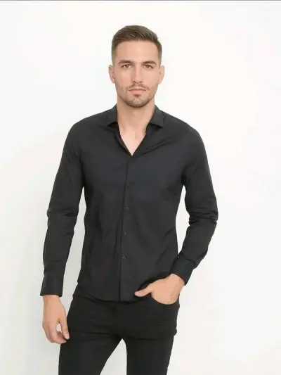 Camisa negra de hombre mossimo - miniatura 1