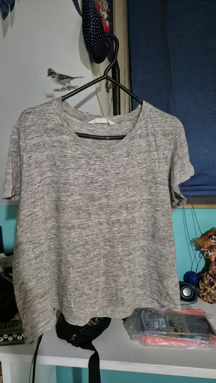 Polera gris jaspeada - 1