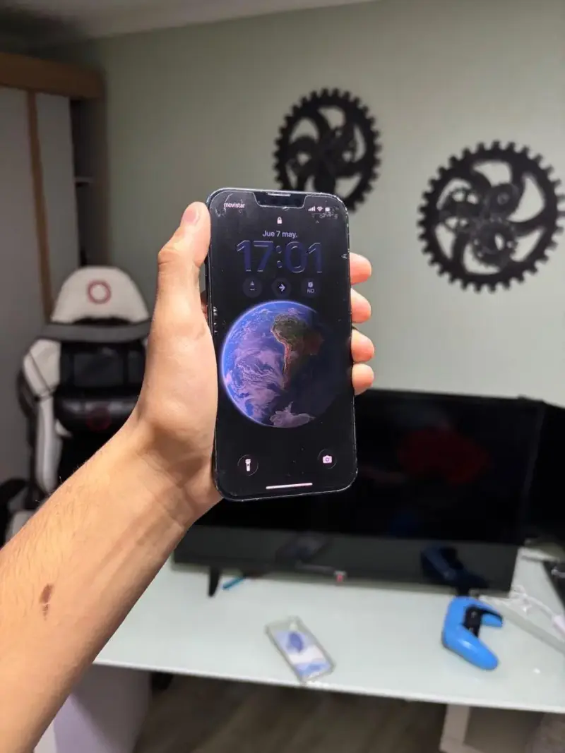 Smartphone azul con doble cámara - 6