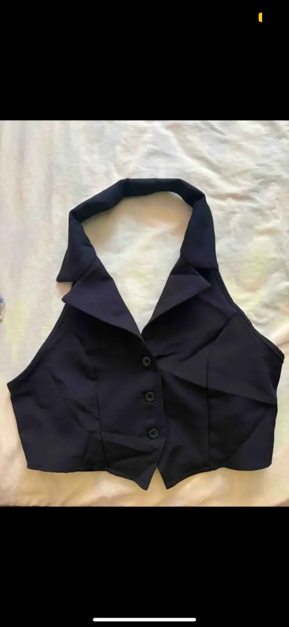 Chaleco corto negro(blazer) - 1