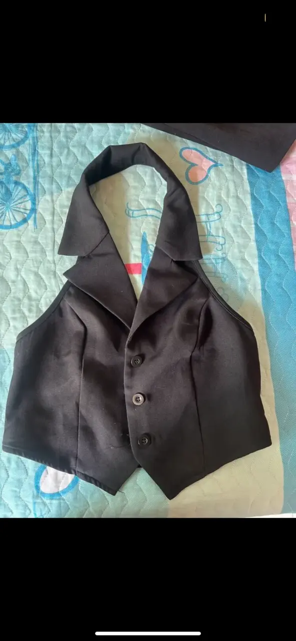 Chaleco corto negro(blazer) - 3
