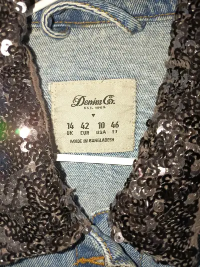 Chaqueta Denim Co. con lentejuelas - miniatura 1